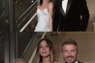 David Beckham’s daughter Harper twins with mum Victoria at big 50th bash